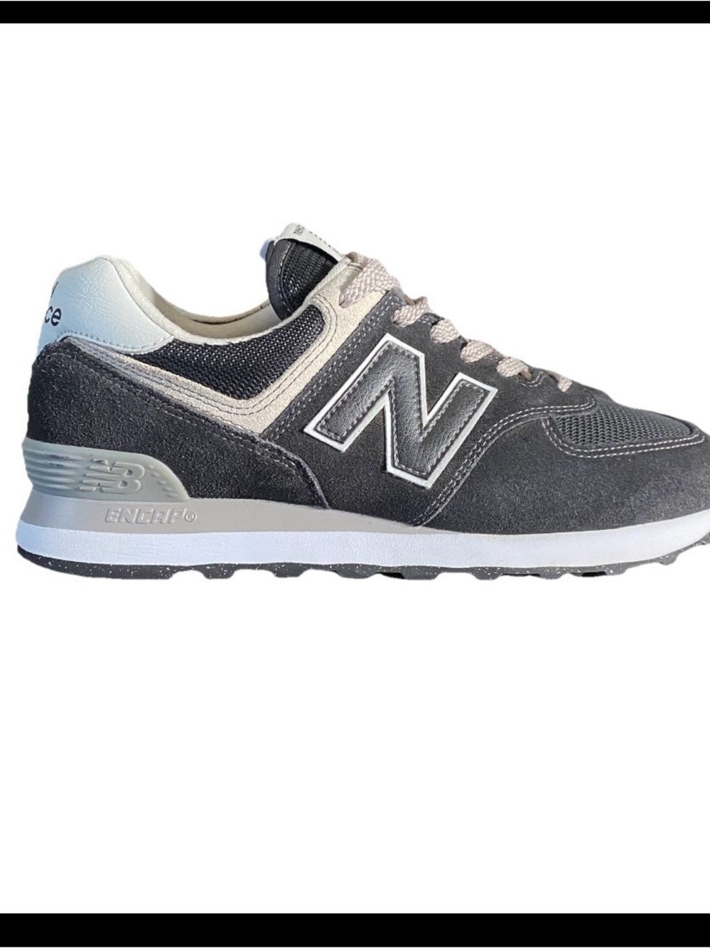 New Balance Men's 574 Sneaker - Charcoal and Light Gray